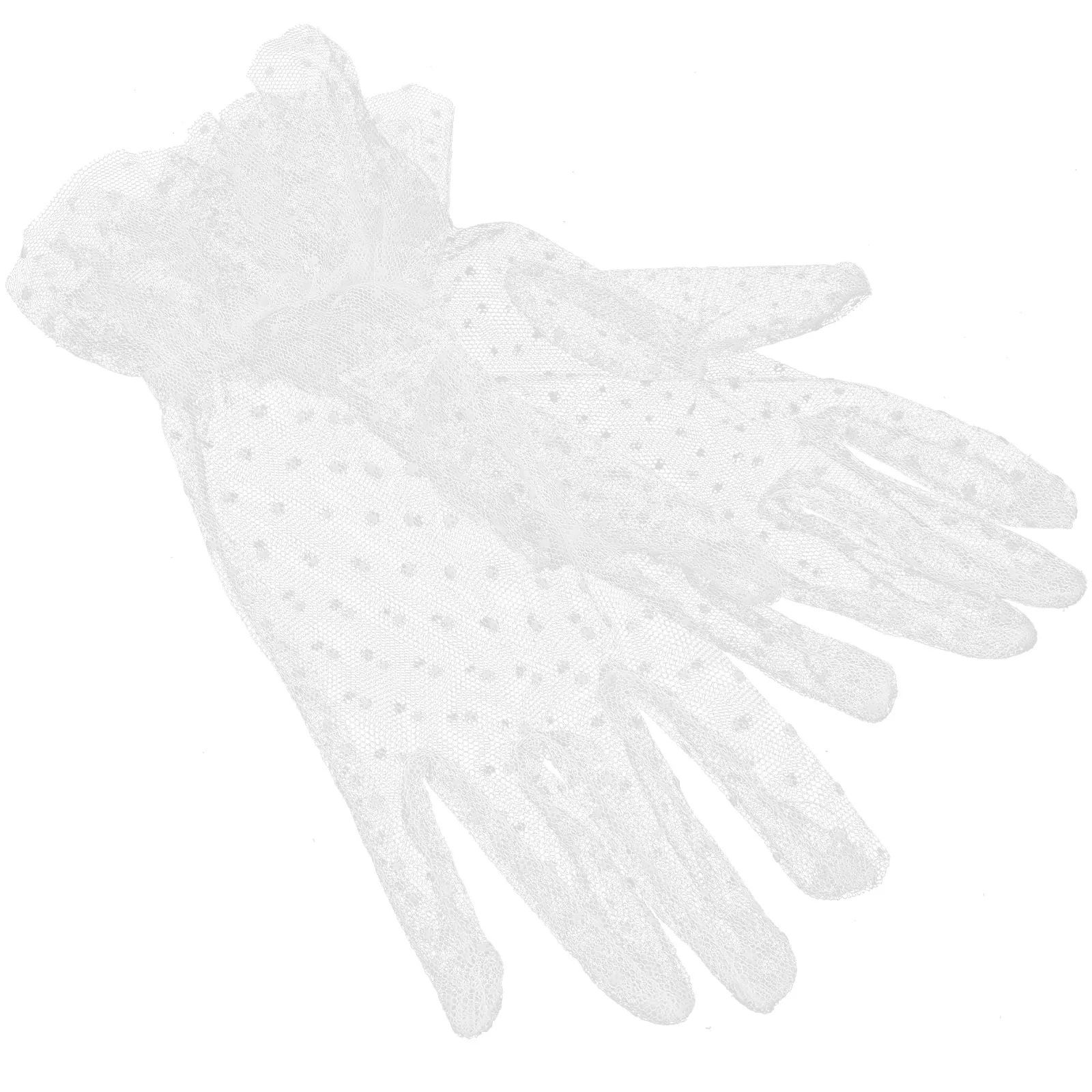 Kurze Spitzenhandschuhe aus schwarzem Mesh für Damen, Hochzeit, Party, leicht, atmungsaktiv, bequem, für Halloween, Abschlussball, Bankett, Zubehör