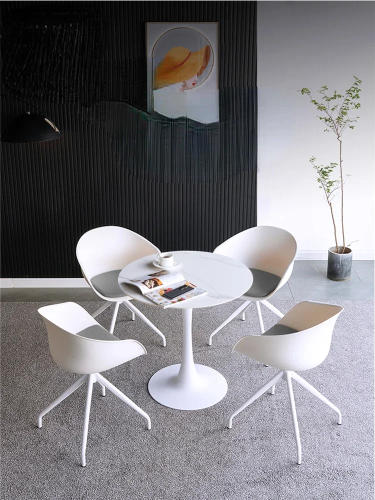 Creative leisure rock board negotiation table and chair combination business reception reception reception balcony table