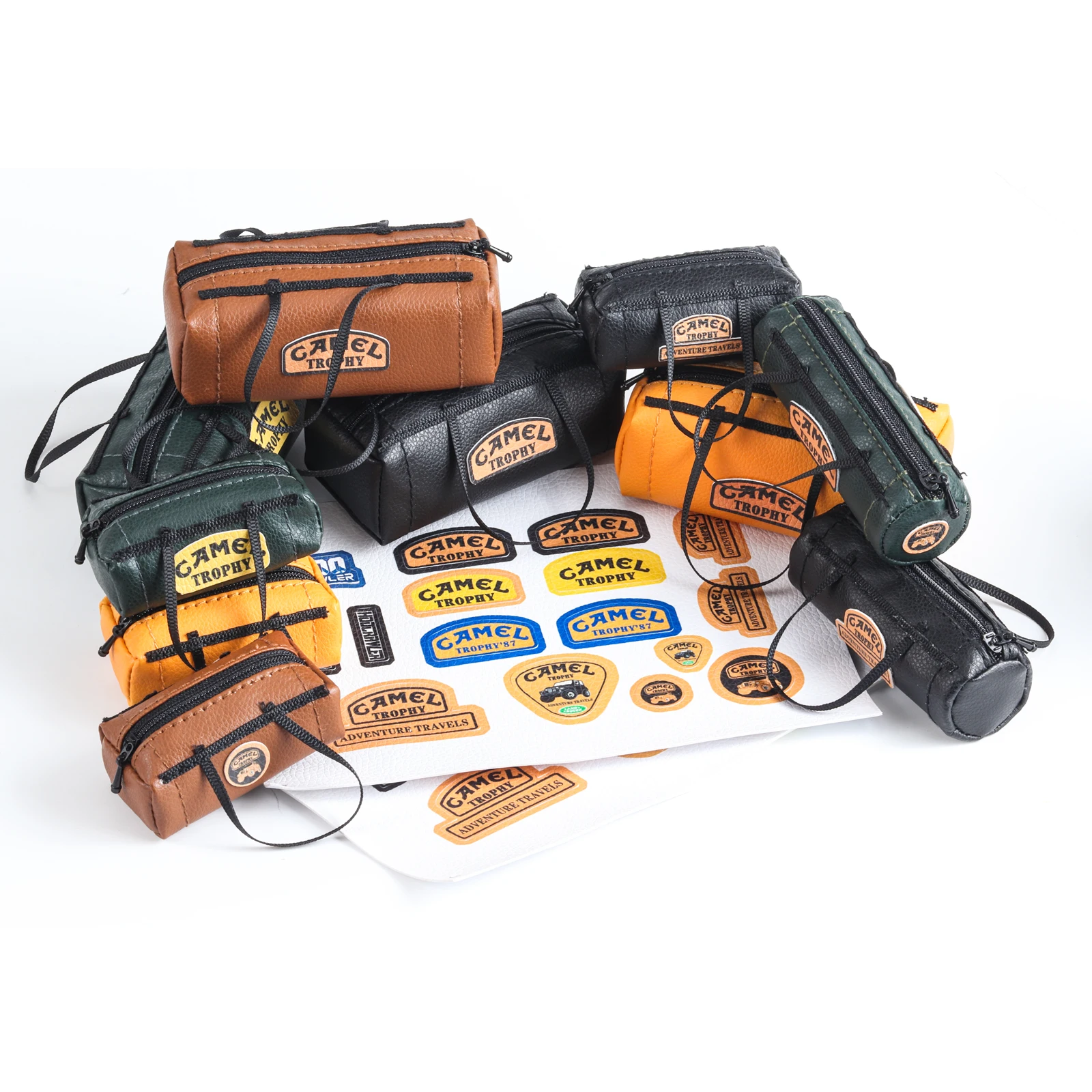 RC Simulated Leather Bag Scale Decoration Luggage Replica Roof Bags for 1/8 1/10 1/16 1/RC Crawler SCX10 TRX4 TRX4M WPL