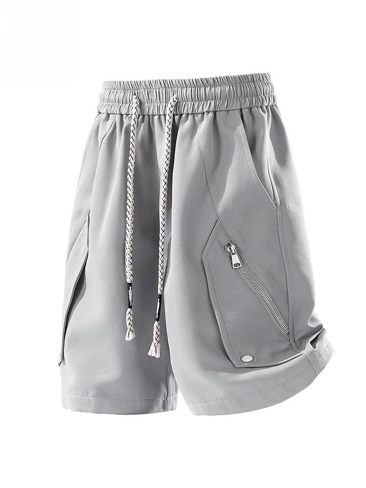 

Paul Летняя рабочая одежда больших размеров, мужские широкие брюки Multi ket, функциональные брюки с пятью четвертью, повседневные прямые брюки...