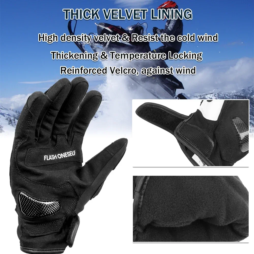 Universal Motorcycle Gloves Winter Riding Windproof Warmth Men Women Finger Touchable Screen Racing Snow Motocross Glove Gloves