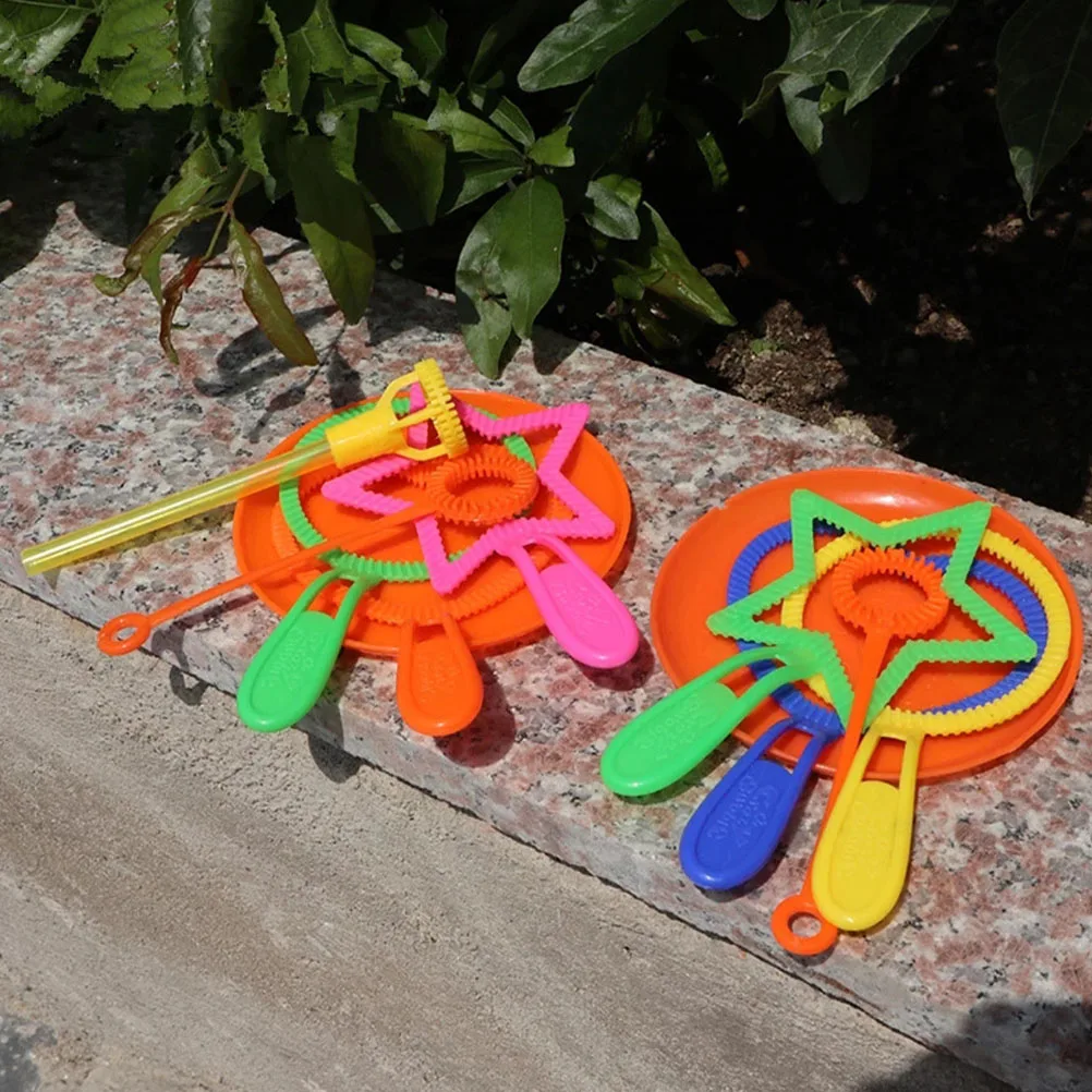 

6pcs Bubble Wand Set Large For Kids Adults Outdoor Party Favors Colorful Bubbles Maker Safe Lightweight