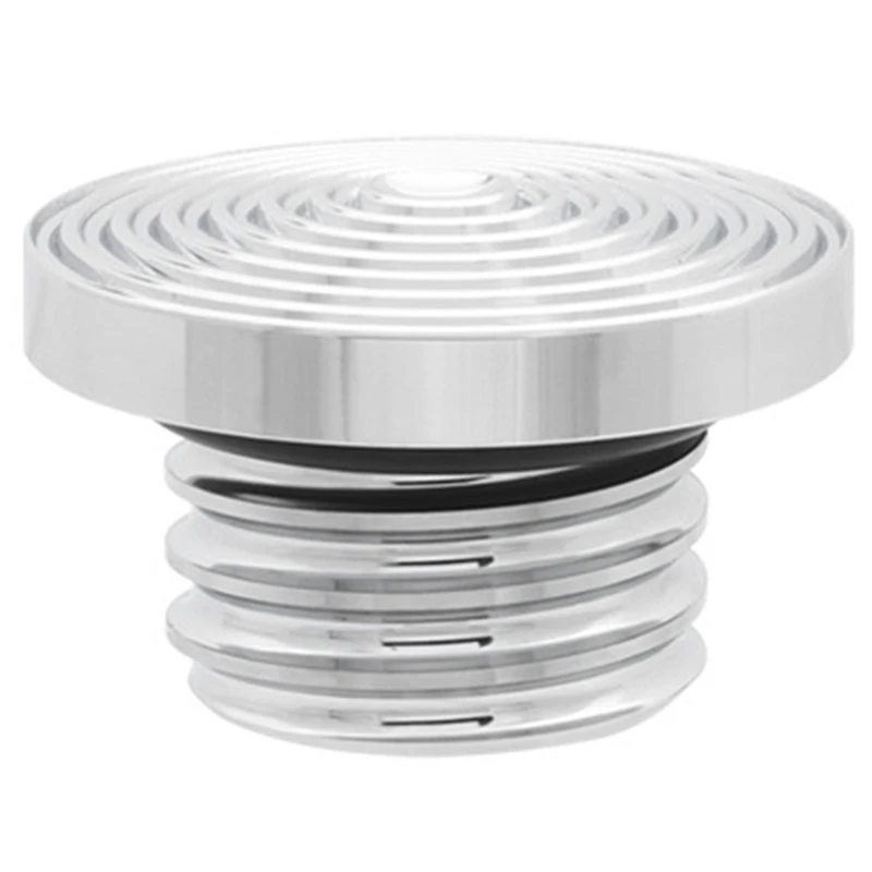 Super Sale Ripple Design Threaded Fuel Tank Cap, Custom Modified Oil Cap for Harley Cruisers Silver