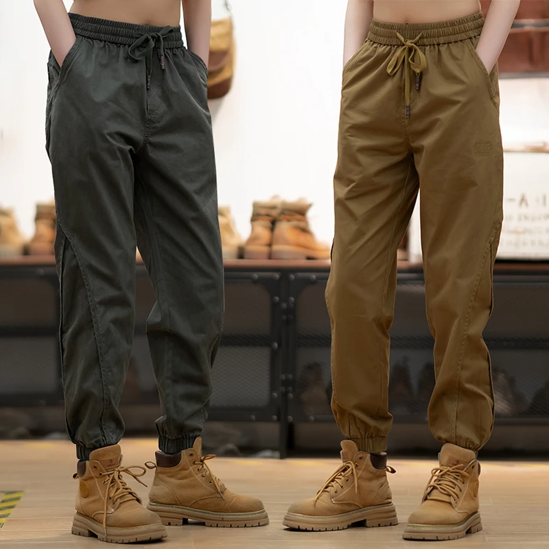 

Men's Summer Solid Color Casual Pants American Retro Style Fashion Jogger Pants Loose Cargo Pants Outdoor Hiking Pants