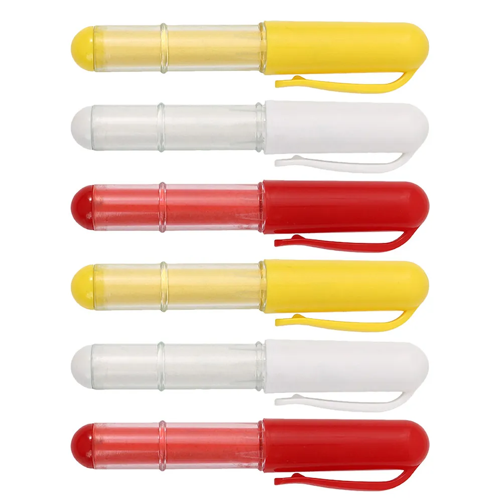 

6Pcs Pen-Style Tailor Chalk Marker Fabric Marking Chalks Replaceable Cap Sewing Supplies Quilting Embroidery Chalk