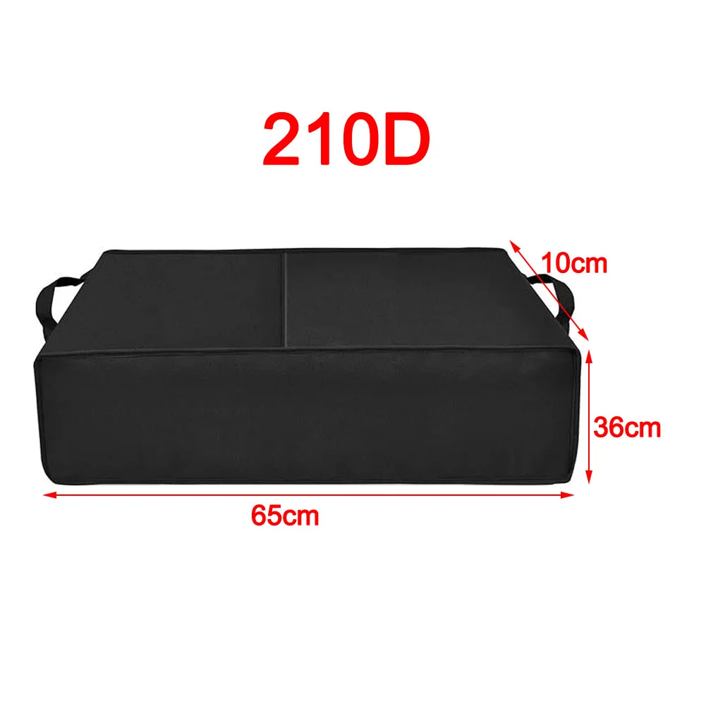 Waterproof Dustproof Frying Pan Cover Oxford Cloth 65x36x10 CM for Electric Skillet Sun Resistant Lid Black 210D 420D