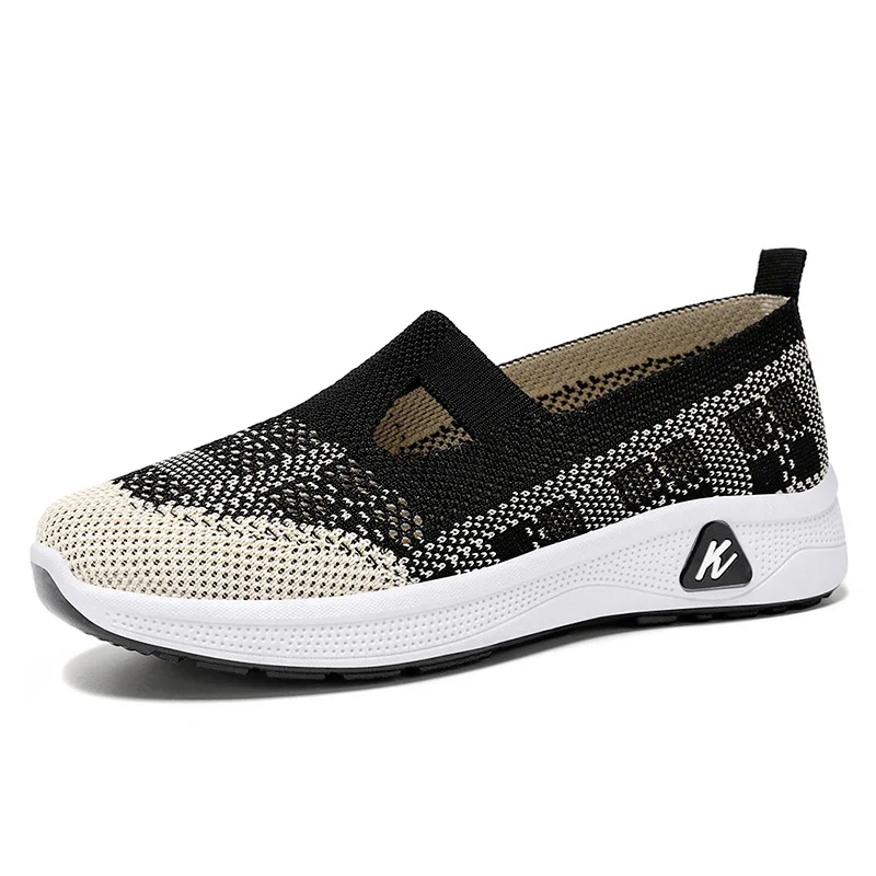 2024 New Summer Breathable And Comfortable Single Shoes For Middle-aged And Elderly Peoplesoft Soled Non Slip Cloth Shoes For Mo