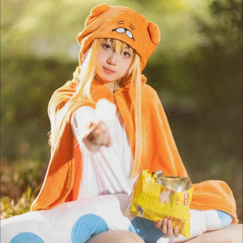 EE01 Himouto! Umaru-chan Cloak Anime Umaru Chan Doma Umaru Cosplay Costume Flannel Cloak Blanket Soft Cape Hoodie Halloween &0Ww