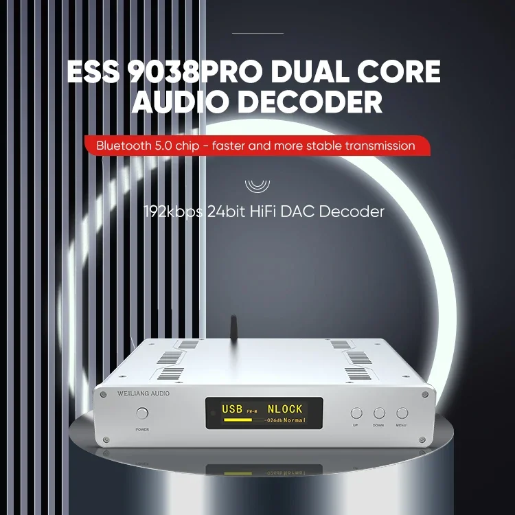 Manufacturer DC300 ES9038PRO Dual Core And Fully Balanced Decoder BT5.0 CSR8675 HIFI DAC Headphone Amplifier