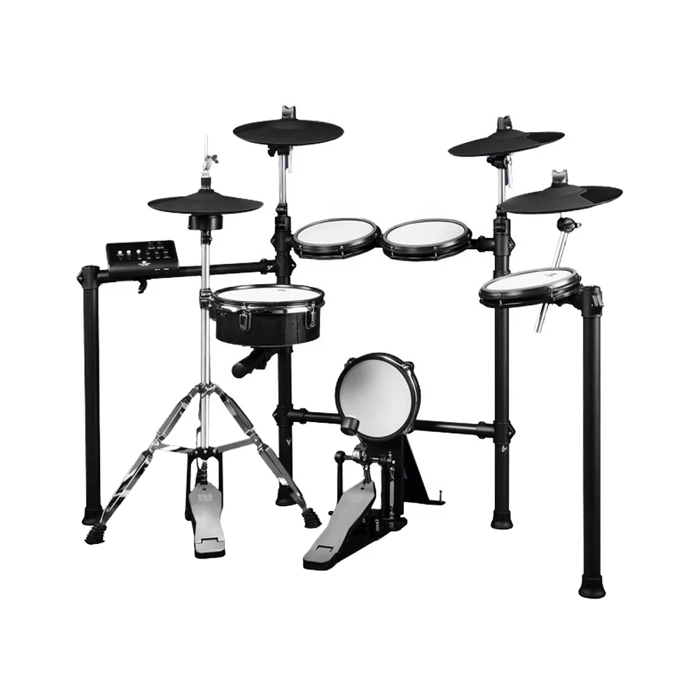 

PDX550 Electric 5-Pad Drum Set Home Studio Practice Kit Mesh Head Sound Module Rack System Silicone-for Musical Function