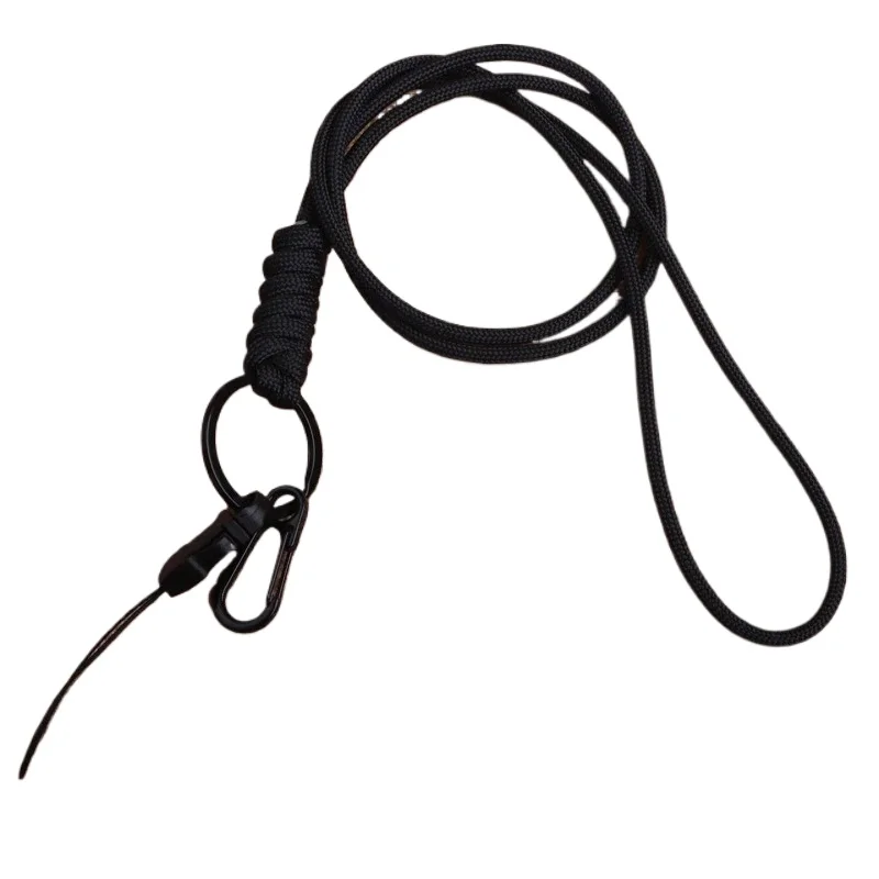 1Pc Solid Color Lanyard Strong Polyester Woven Rope for Pass Work Card Holder Keychain Mobile Phone Camera Keys Neck Strap