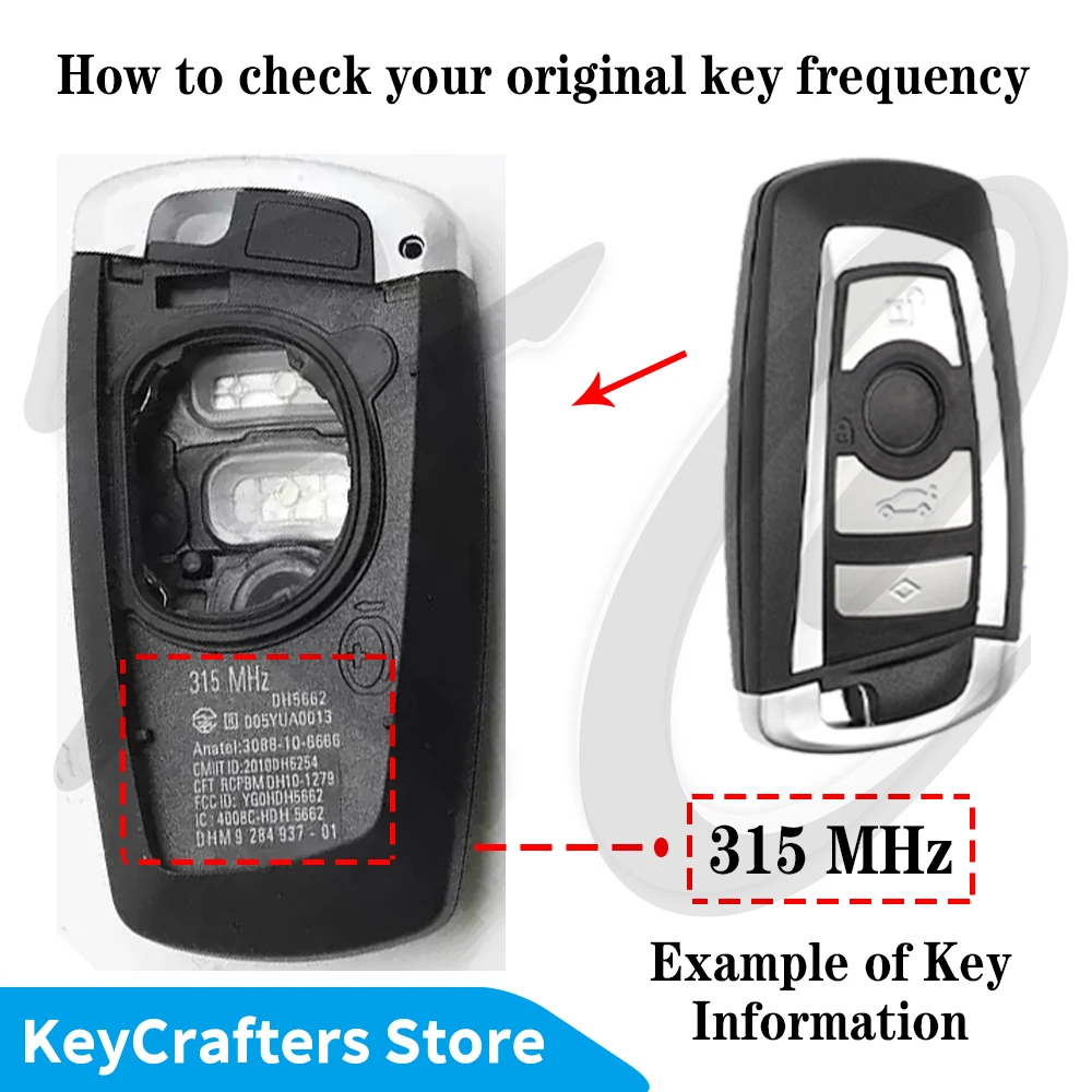 KC 315/434/868 MHz ID49 PCF7945 Chip CAS4+ FEM Upgrade Proximity Car Remote Key For BMW 1 3 5 6 7 X1 X2 X3 X5 X6 X7 GT F Series view 2
