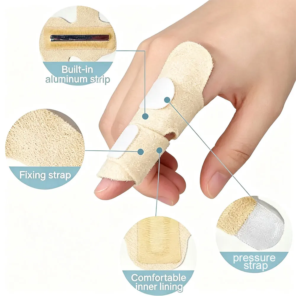 Adjustable Finger Straightener Splint, Pain Relief Fixing Brace, Finger Support for Dislocation Injury Recovery Finger Support