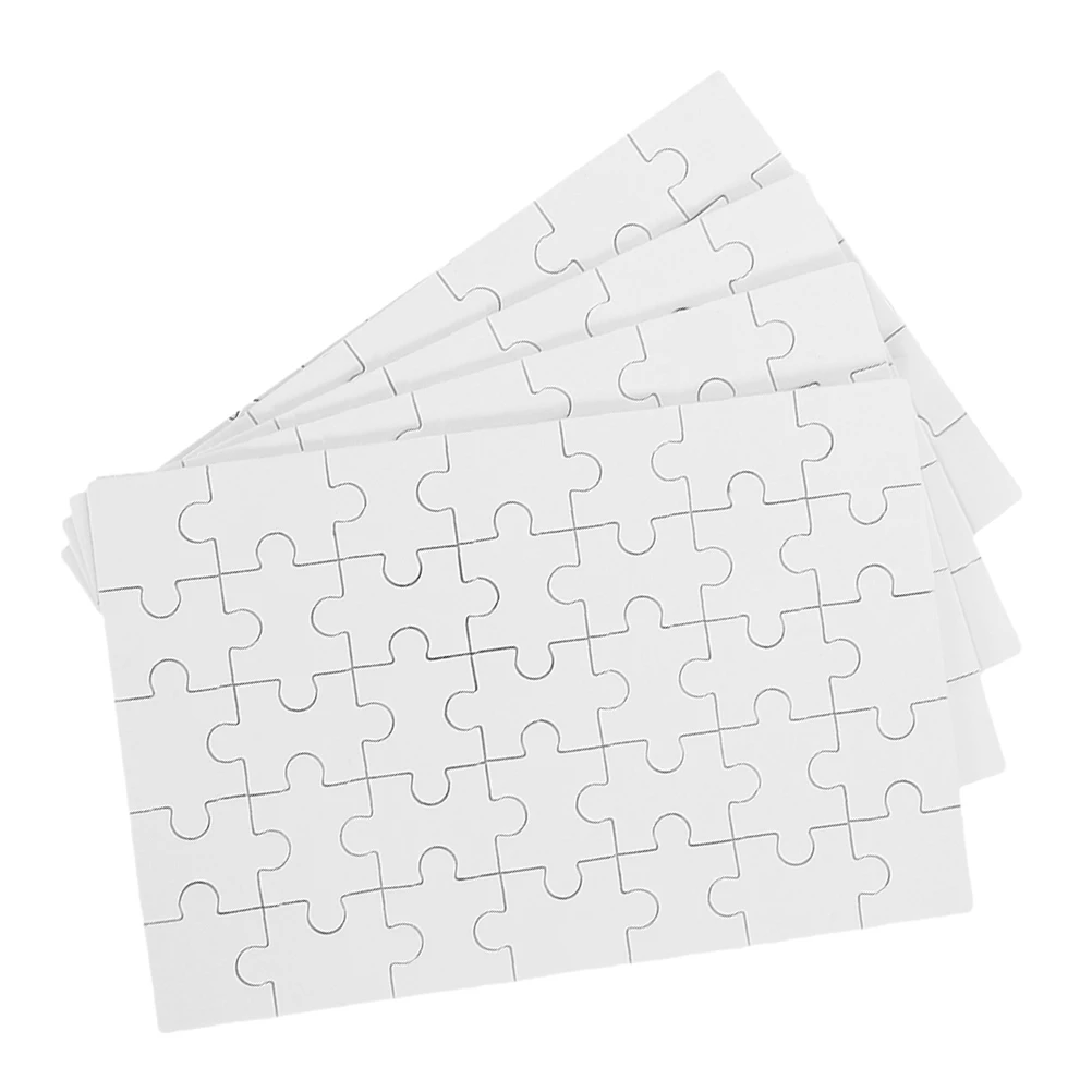 ชุดตัวต่อไม้เปล่า 4 ชิ้น สำหรับงานซับลิเมชั่น งานพิมพ์ความร้อน งานฝีมือ DIY เกมครอบครัว สำหรับเด็กและผู้ใหญ่