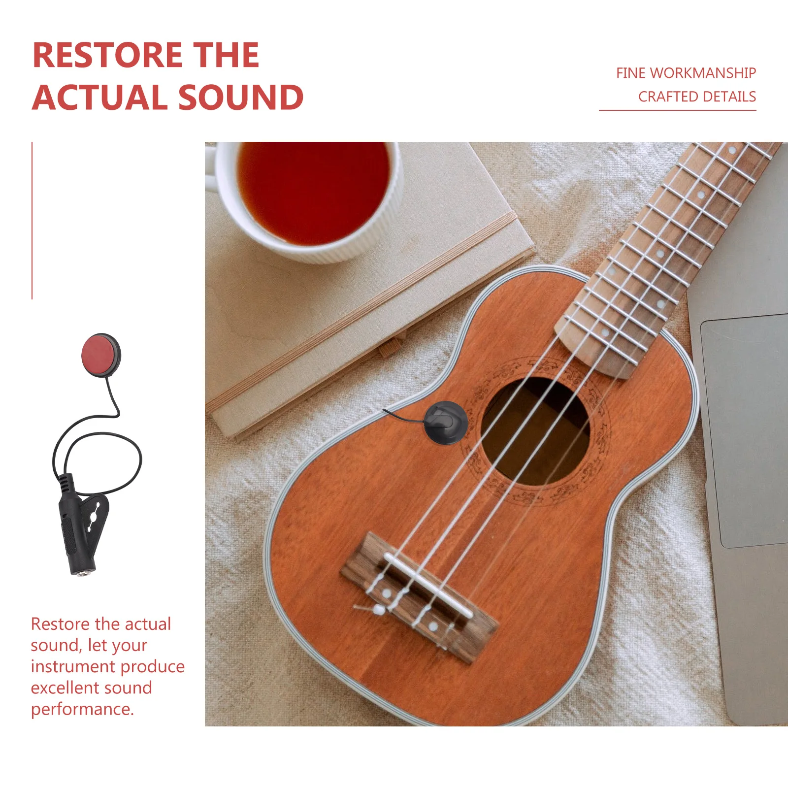 

1pcs Acoustic Adhesive Piezo Sound Hole For Electric Parts Practical For Guitar Pickup Replacement Guitar Sound Pickup