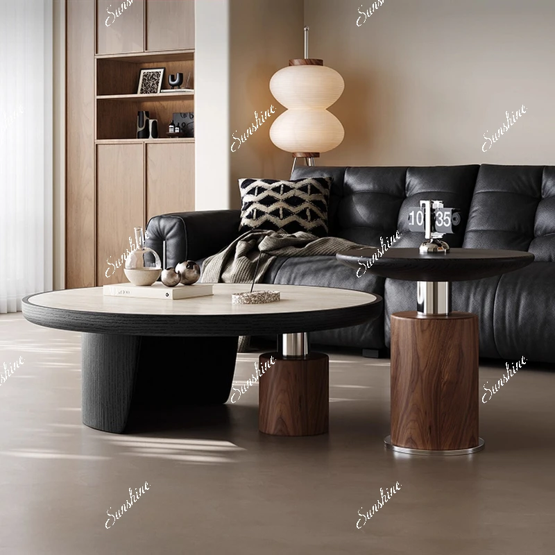 

Living room home medium and ancient style high-end sense small apartment creative coffee table combination