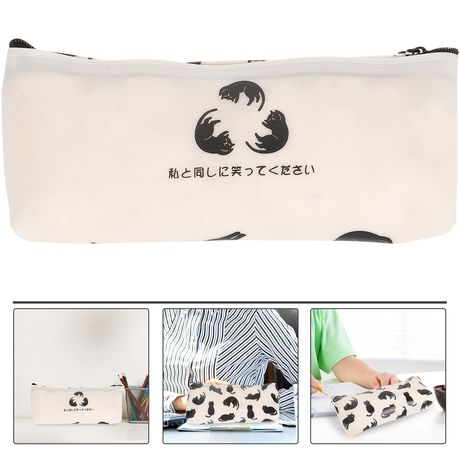 

Multi-function Pencil Bag Cat Case Student Holder Three-dimensional Cases Storage