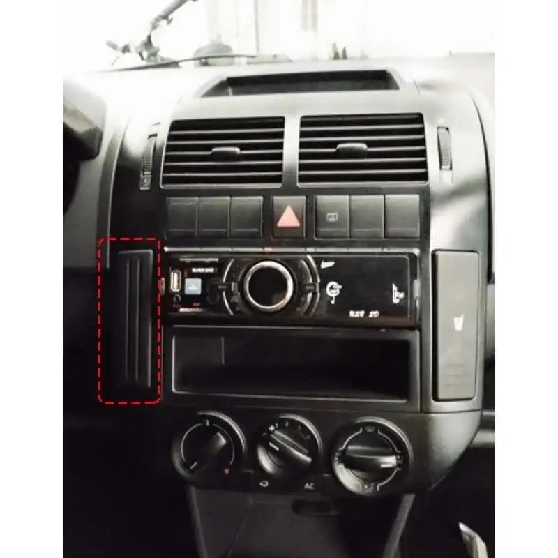 For VW Polo 9N 2005 2006 2007 2008 2009 2010 LHD Black Card Holder