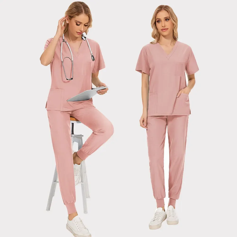 

Unisex Medical Uniforms Men Women Nursing Clothes Beauty Costume Nurse Scrubs Sets Doctor Dentist Workwear Clinical Tops Pants