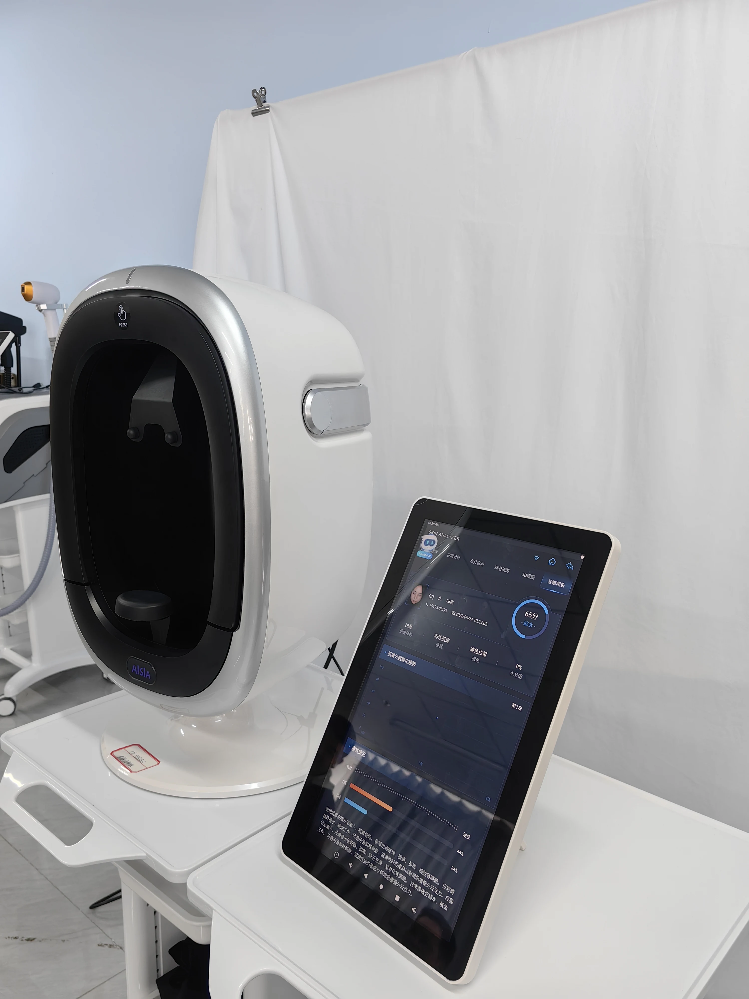 O1 ثلاثية الأبعاد AI محلل بشرة الوجه كشف مشكلة الجلد التشخيص 8 الطيف تحليل المهنية معدات صالون تجميل #6