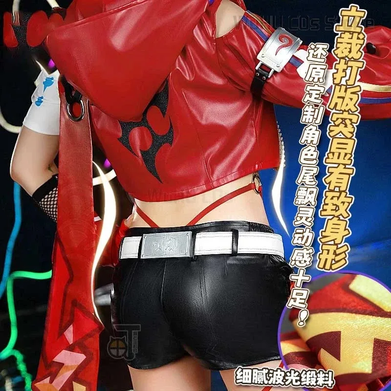 Rappa Cosplay Costume disfraz Star Rail Ranha Uniform Wig Game Anime Halloween Christmas Party Honkai Roleplay Outfita;k6;8',