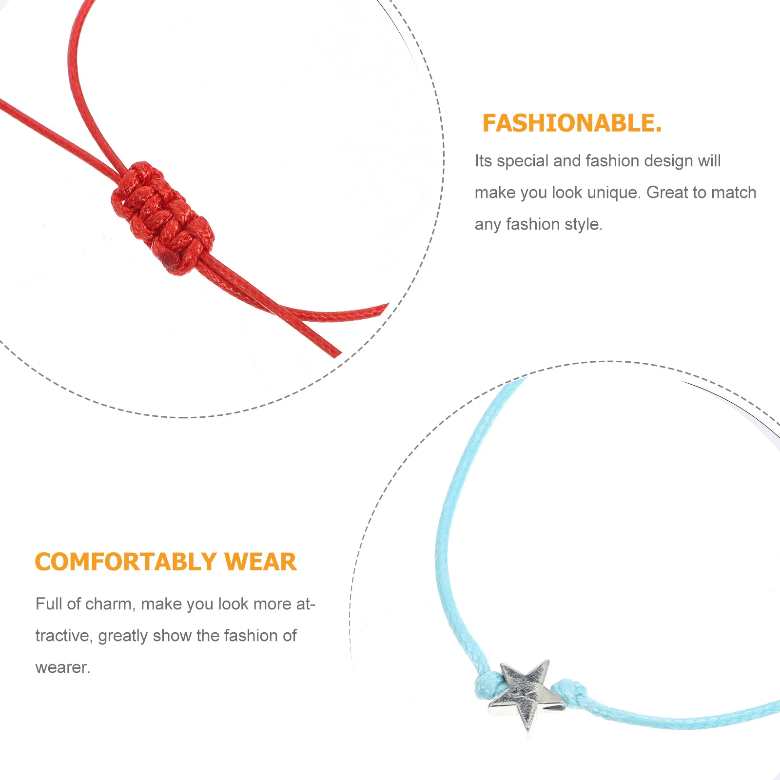 

6Pcs Creative Adjustable Small Bracelet Set for Mother Daughter Back to School Party Favors Delicate Bracelet