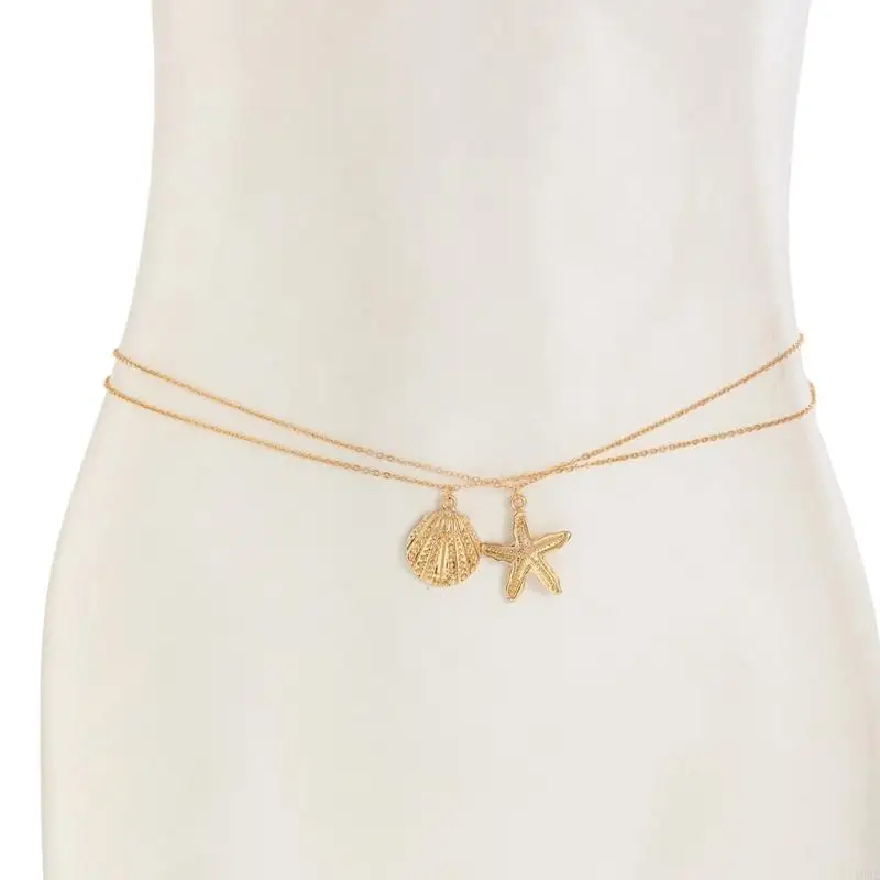 195C Natural Ocean Waist Jewelry Adjustable Body Chain Summer Accessory