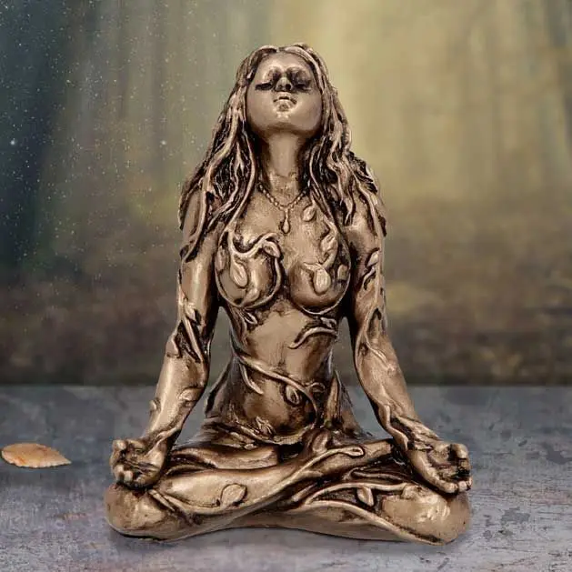 New Miniature Earth Mother Statue Gaia Fairy Decoration Buddha Statue Meditation Treatment Chakra Home Goddess Decoration