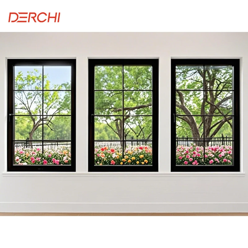 

NFRC Soundproof Double Glass Slim Frame Casement Window for Home House Aluminum Thermal Break Insulation Heat Insulation windows