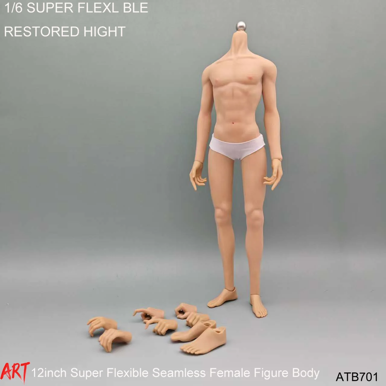 12-Zoll-Actionfiguren-Körpermodell für männliche Soldaten – superflexible, nahtlose blasse Sonnenbräune für individuelle militärische Sammlung mit JJ-Modell