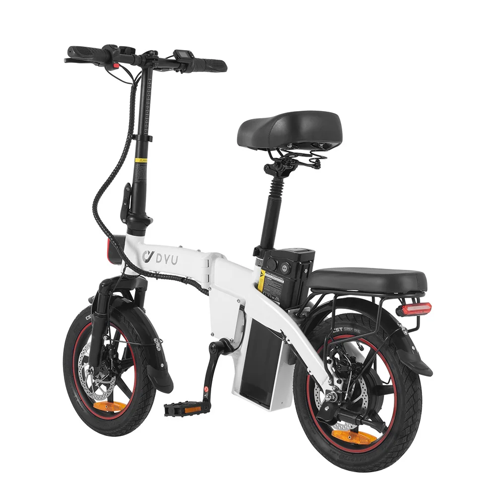 DYU A5 Electric Bicycle 14 inch 350W Folding Electric Bike 25km/h Speed 48V 7.5AH Lithium Battery 60KM Max Range Outdoor E-Bike