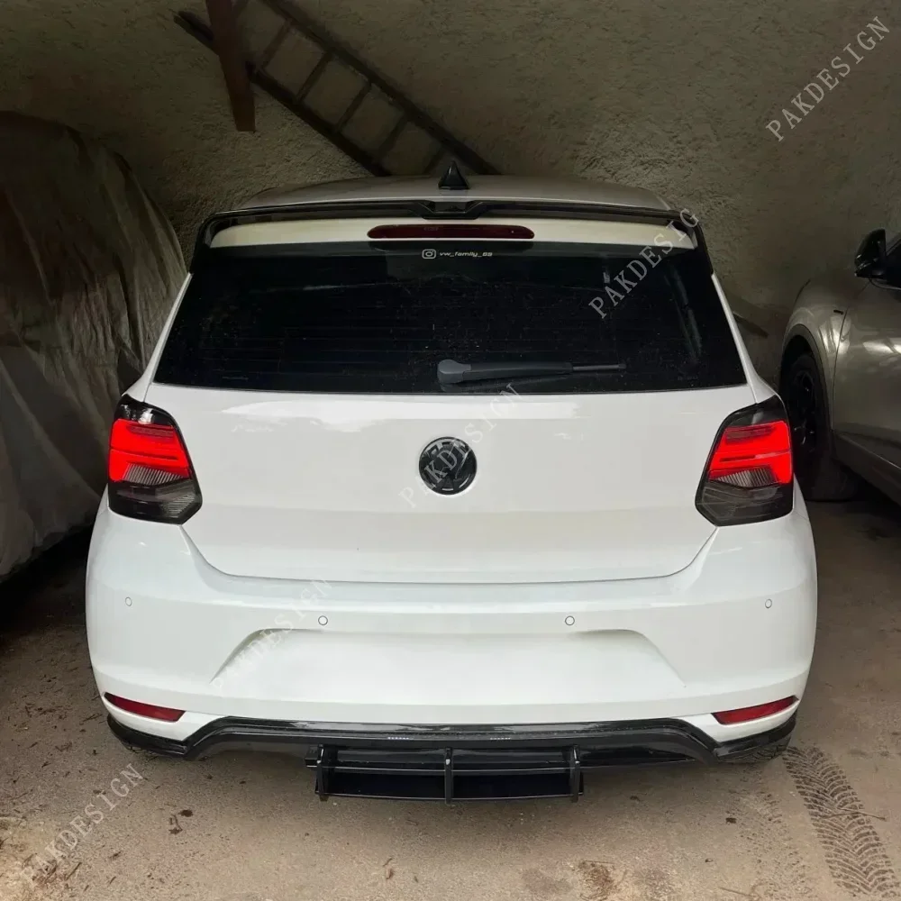 Rear Bumper Lip Spoiler Cover Splitter Body Kit Tuning For VW Polo MK5 6R  GTI Style /Polo 5 TSI MPI 4-Door Hatchback 2009 -2014