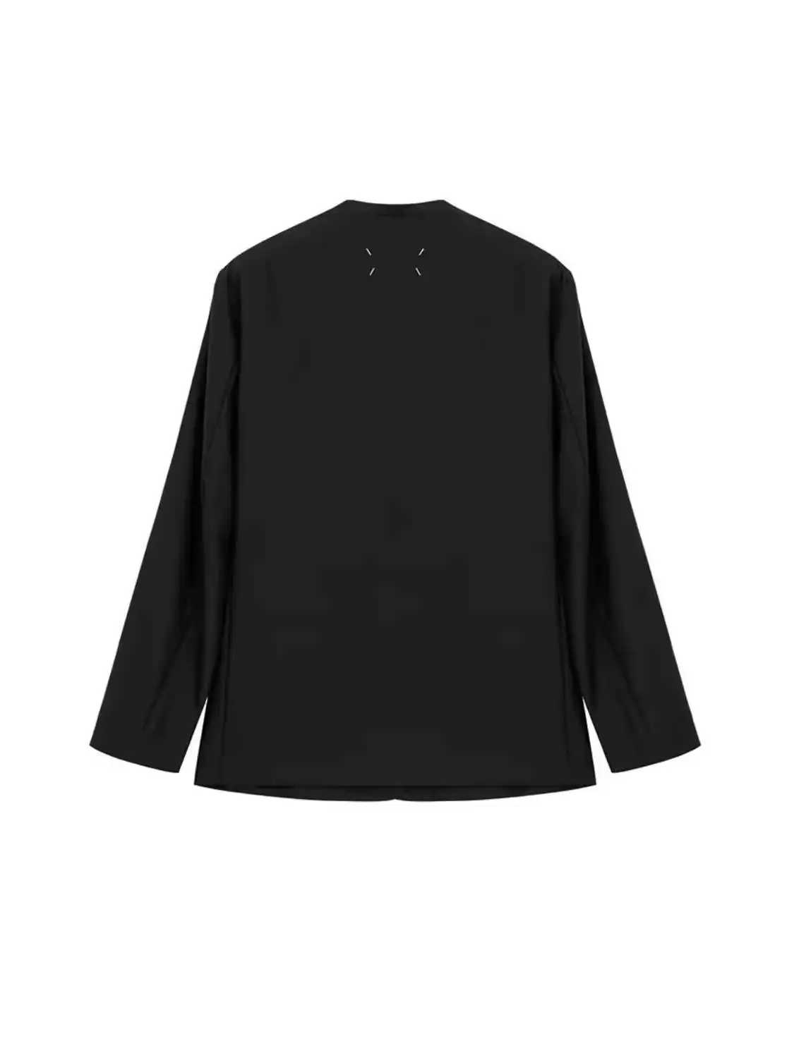 Heavyweight Precision Simulation Woolen Casual Jacket without Collar Full Sewn Four Corner Stitch Maggi Chen Feiyu Suit