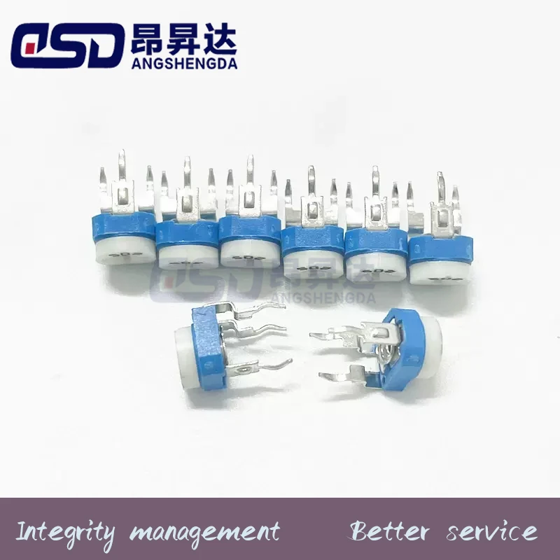 10PCS RM065 Horizontal Blue and White Adjustable Resistor 100R 1K2K5K10K20K50K100K 102 103