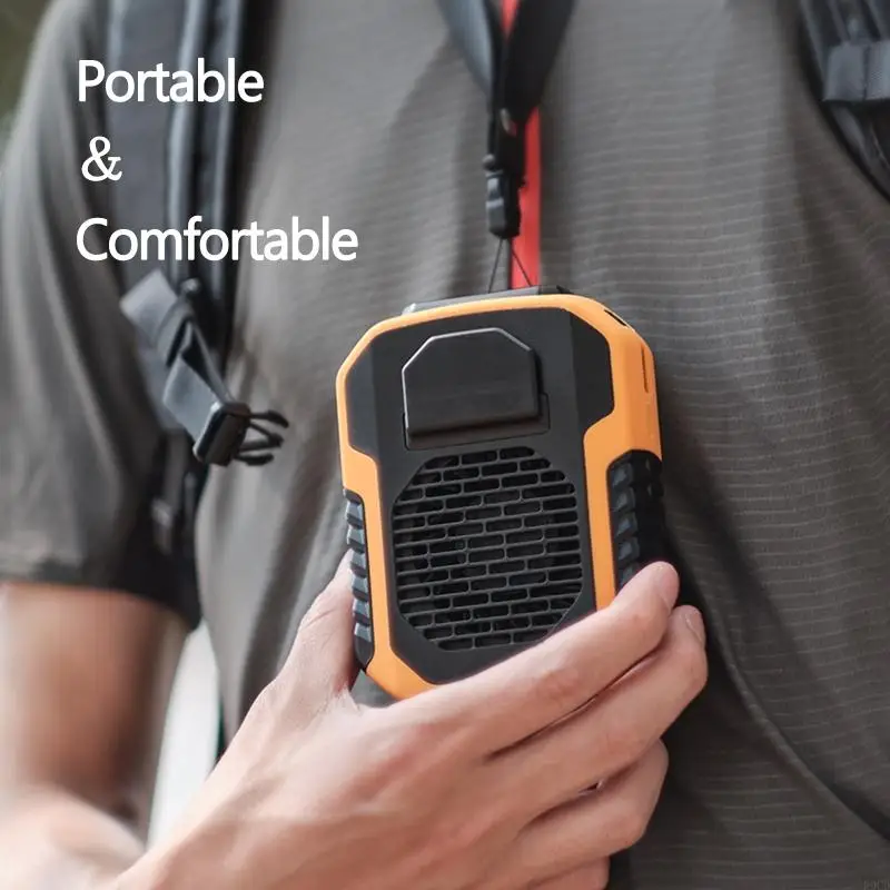R9CD محمولة شخصية معلقة مروحة الخصر 6000mah 3 تروس مكيف الهواء باليد