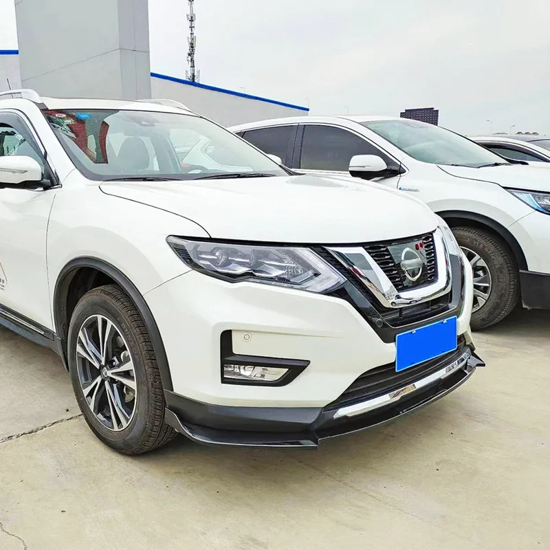 For 2017-2021 Nissan X-Trai 3pcs/Set Car Front Bumper Lip Chin Spoiler Splitter Bodykit Protection Guard Deflector Accessories