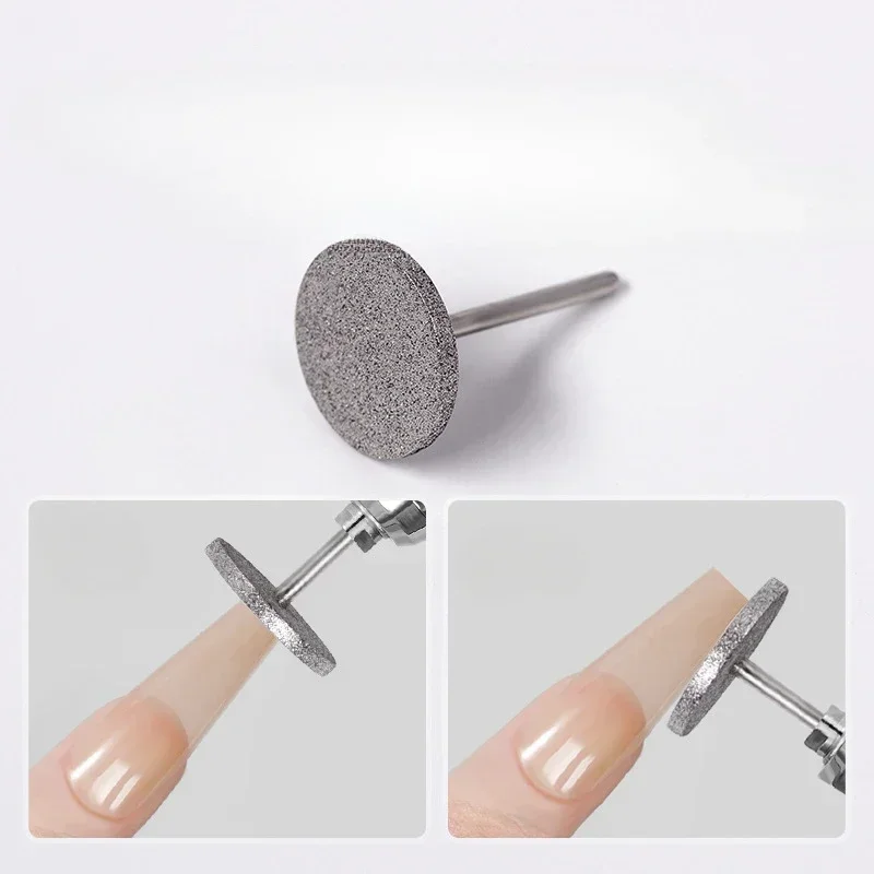 Salon Grinding Head Nail Diamond Metal Drill Bits Disc Bit for Dead Skin Callus Electric Foot File Callus Remover Shaft for Nail