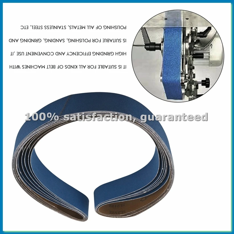 

6 шт. 2 x 72 дюйма, 120-крупнозернистые шлифовальные ленты из циркония для шлифовки и полировки металла - ABFB