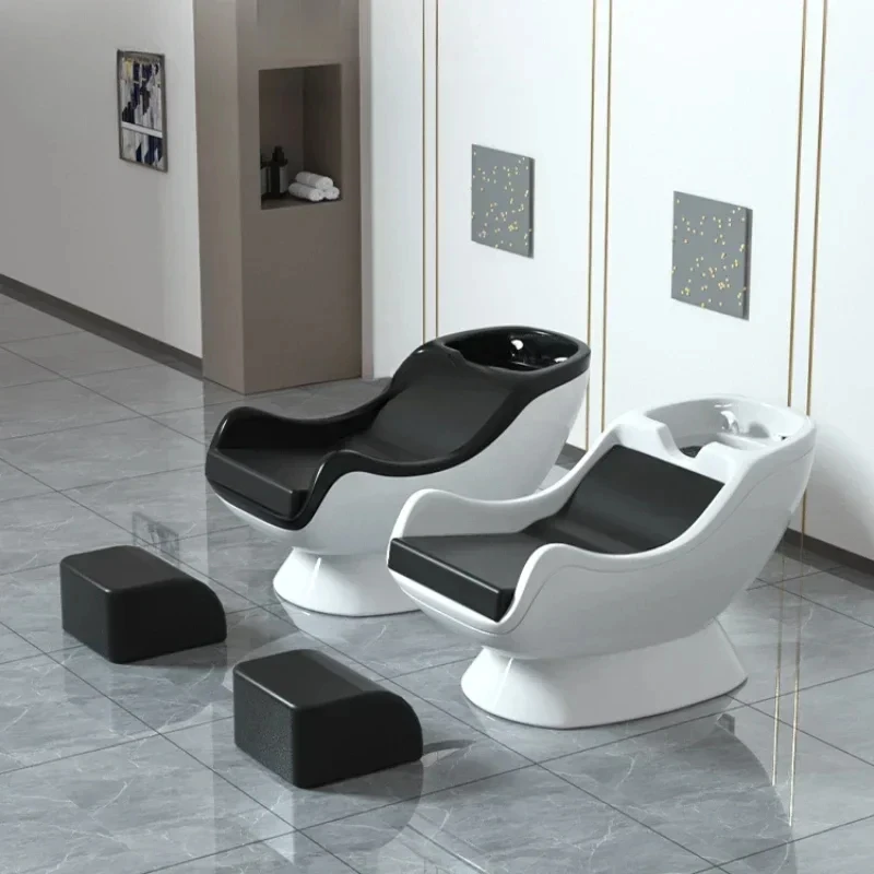 Semi-Lying Barber Shop Shampoo Chair High-End Hair Salon Flushing Bed  Simple Hair Salon