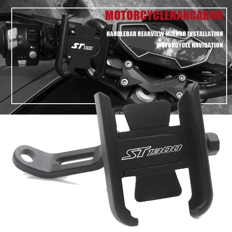 

For ST 1300 ST1300 Motorcycle Accessories Handlebar Rearview Mirror Mobile Phone Holder GPS Stand Bracket