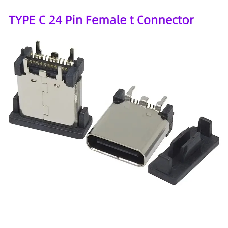 10PCS USB3.1 TYPE C 24P Female Socket Connector 24 Pin H= 9.3MM 10.5MM SMT Vertical Type Charging interface USB 24Pin connector