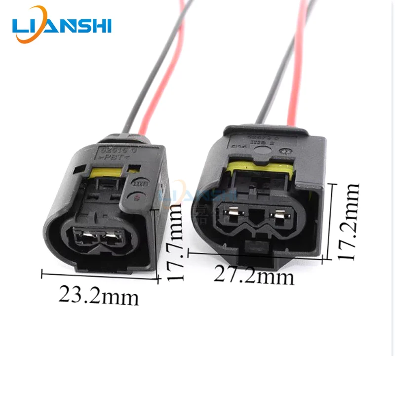 Suitable for AMK, Audi, BMW F02, Mercedes-Benz shock-absorbing air pump power plug with 15CM 1.5-square wire