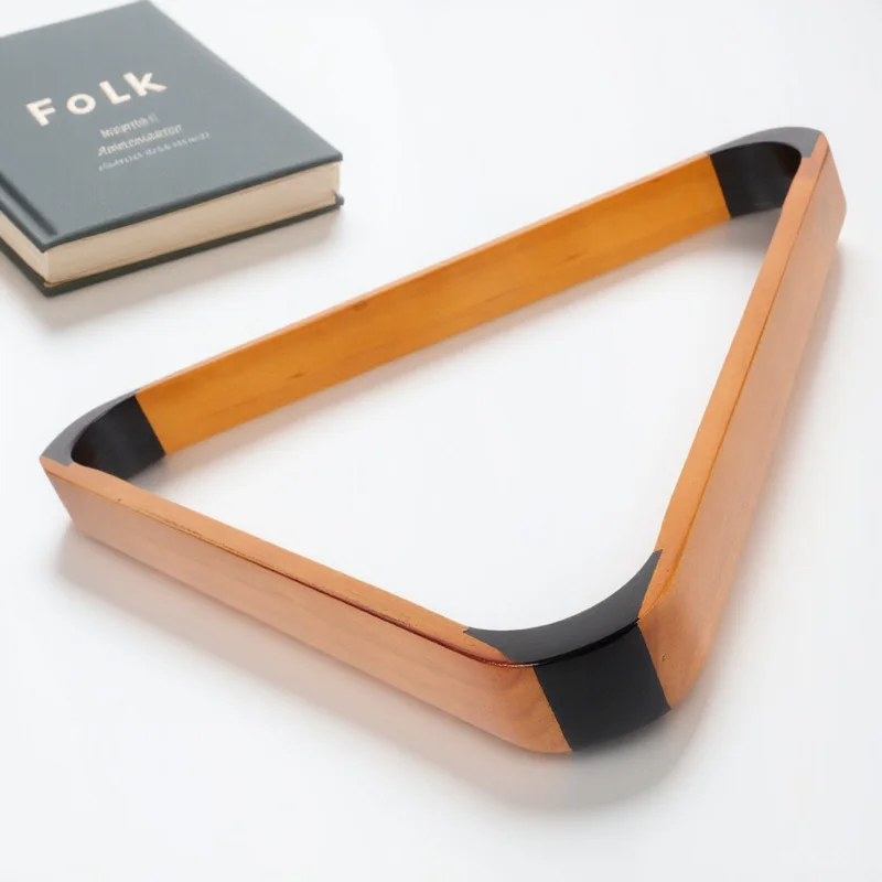 

Style Billiard Ball Rack Solid Wood Construction Neat Arrangement for Standard Size Balls Game Room Decor Accessory