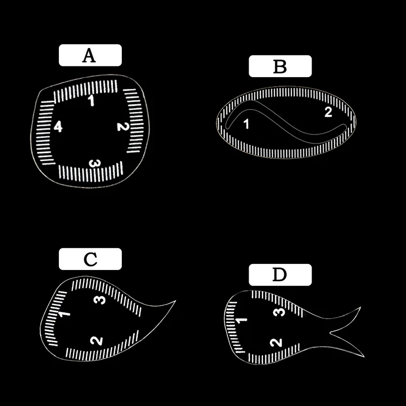 Linijka do mapowania brwi 1/2 szt. Linijka do modelowania brwi Szybkie rysowanie w 1 minutę Łatwe narzędzie do projektowania brwi Szablony do microbladingu i makijażu permanentnego