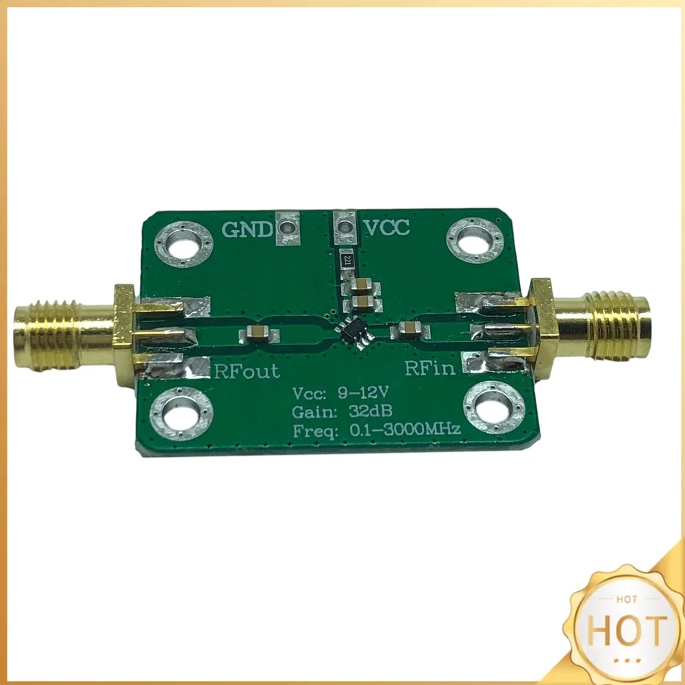 Wideband RF LNA Module 32dB Gain 0.1-3000MHz Low Noise Amplifier 50 Ohm