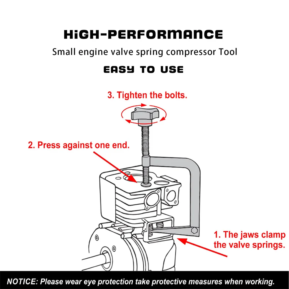 Kleiner Motorventilfederkompressor für Federn 3/4 bis 1-1/16 Zoll 23300 für alle serienmäßigen Ventilfederanwendung Briggs & Stratton – Detail 7