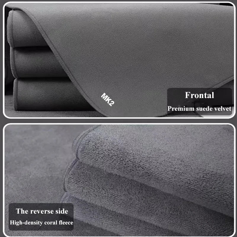 

Двусторонняя ткань для чистки автомобиля из микрофибры, замшевое автомобильное полотенце, полотенце для мытья автомобиля для VW Volkswagen MK2