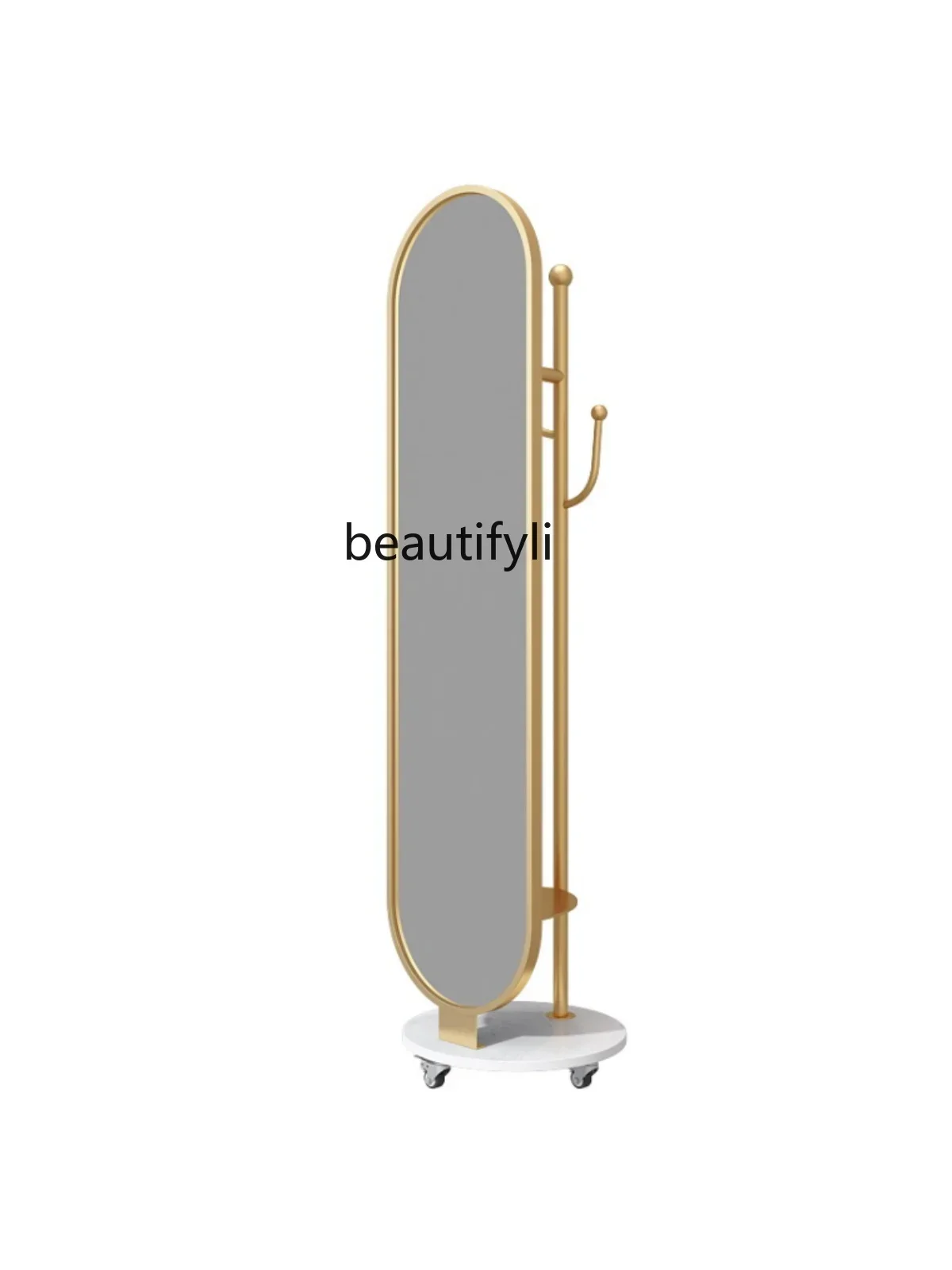 

Dressing Full-Length Mirror Floor Hanger Bedroom Multifunctional Rotating Mobile Full-Length Mirror