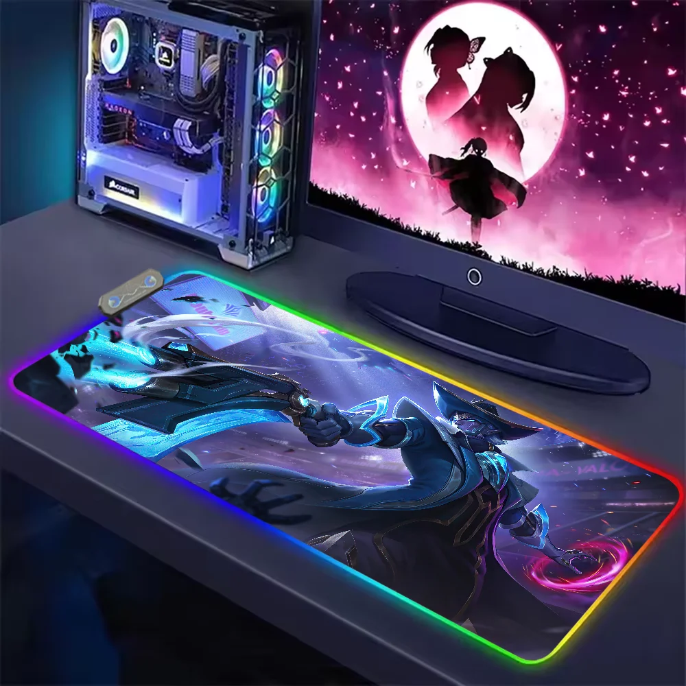 Game A-Arena of V-ValorS Large RGB PC Gamer Mouse Mat Gaming Keyboard Desk Color LED Light Backlit Mousepad