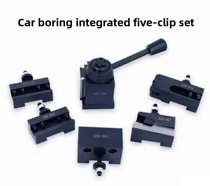250-111 Wedge Type Quick Change Tool Post, GIB Tool Holder Set for Lathe Milling Attachment